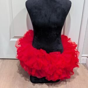 Whimsy Red Tulle Adult Tutu One Size